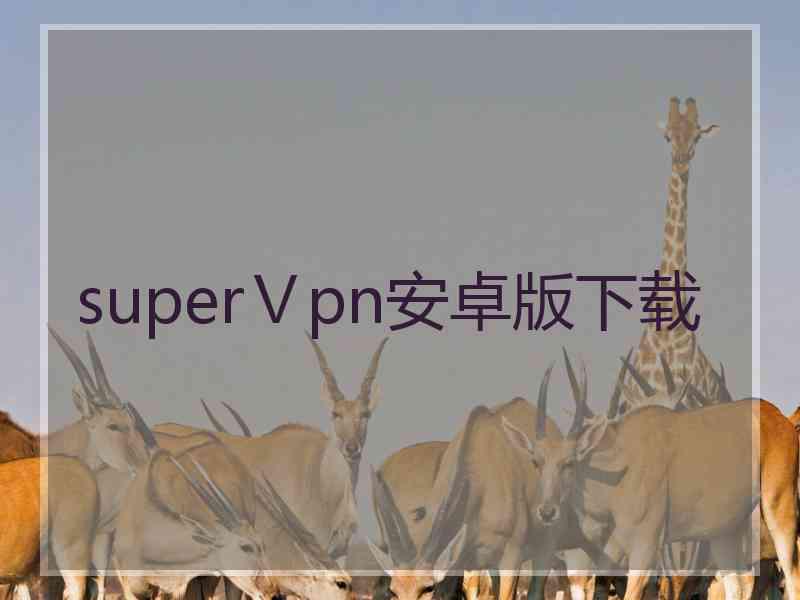 superⅤpn安卓版下载