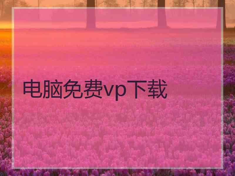 电脑免费vp下载