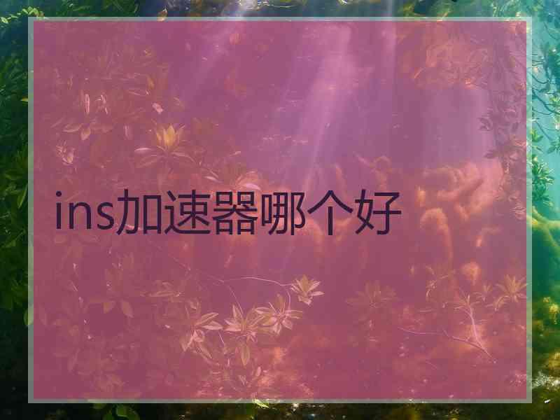 ins加速器哪个好