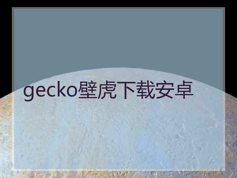 gecko壁虎下载安卓