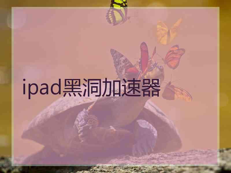 ipad黑洞加速器