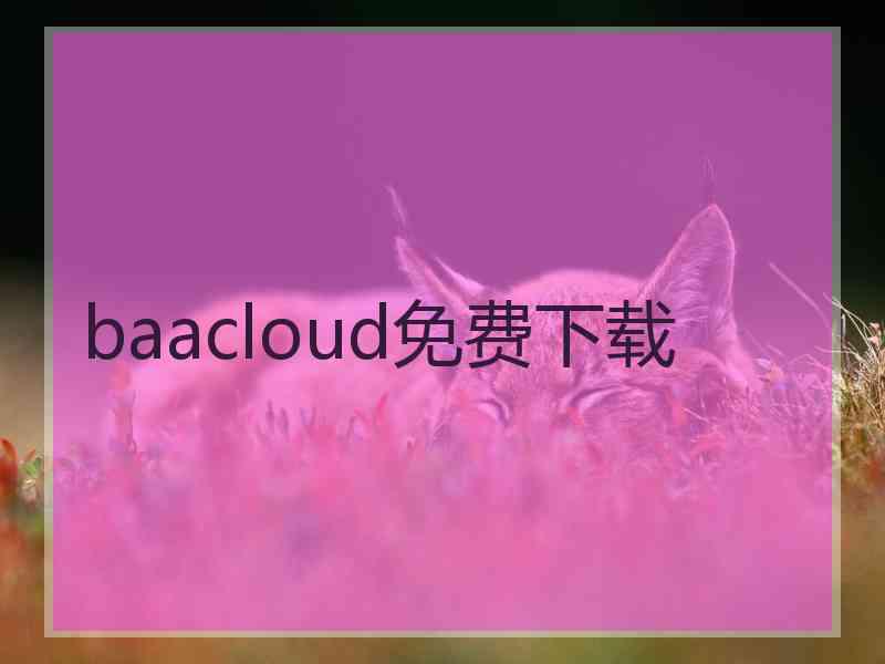 baacloud免费下载