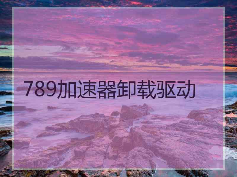 789加速器卸载驱动