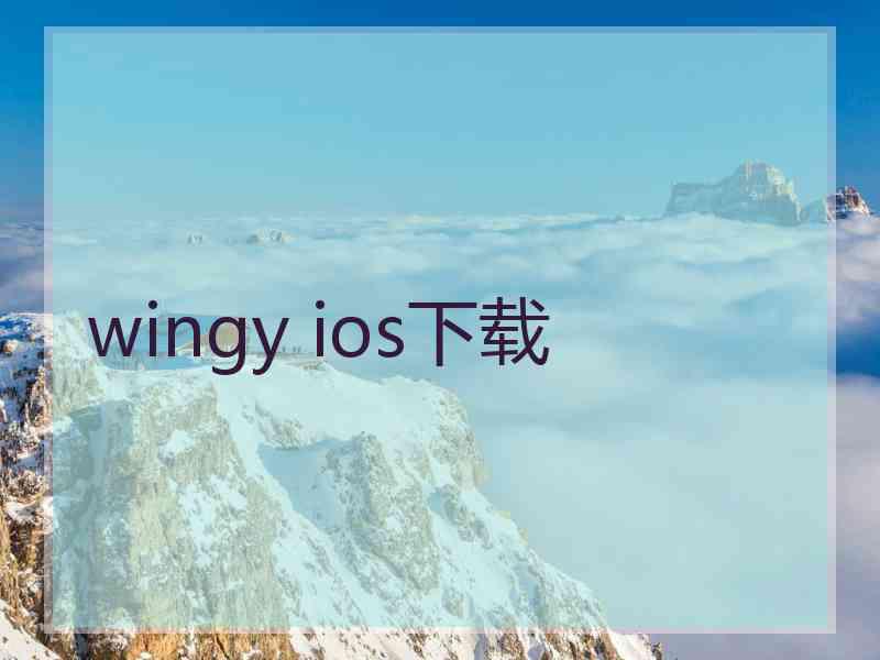 wingy ios下载