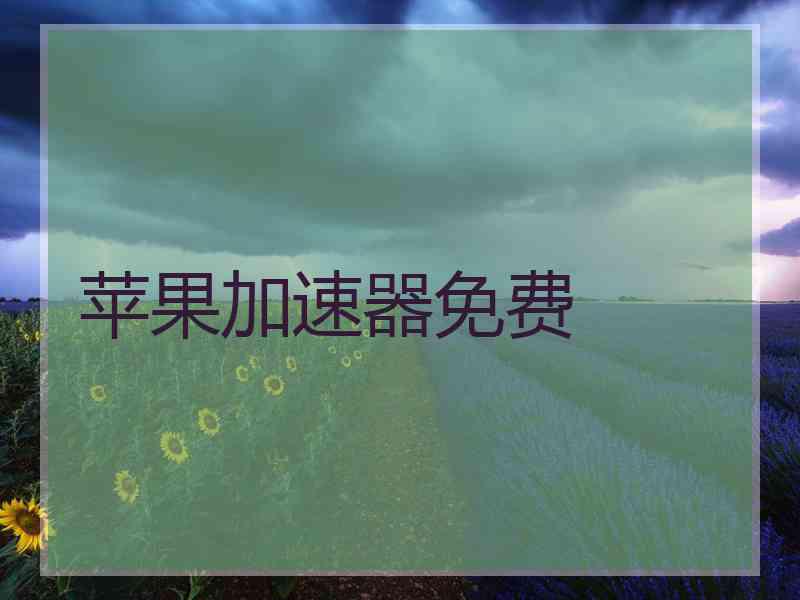 苹果加速器免费