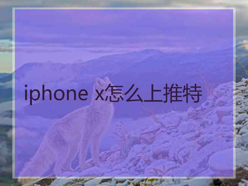 iphone x怎么上推特