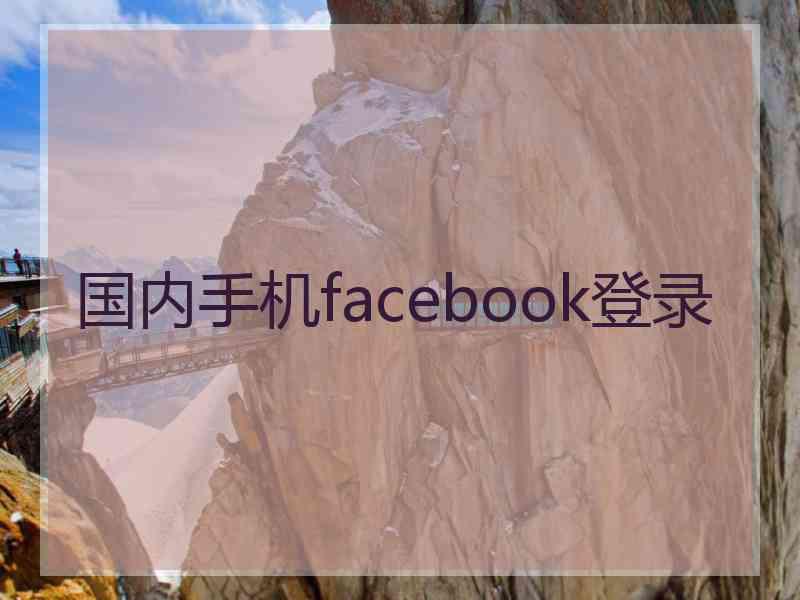 国内手机facebook登录