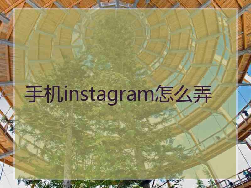 手机instagram怎么弄