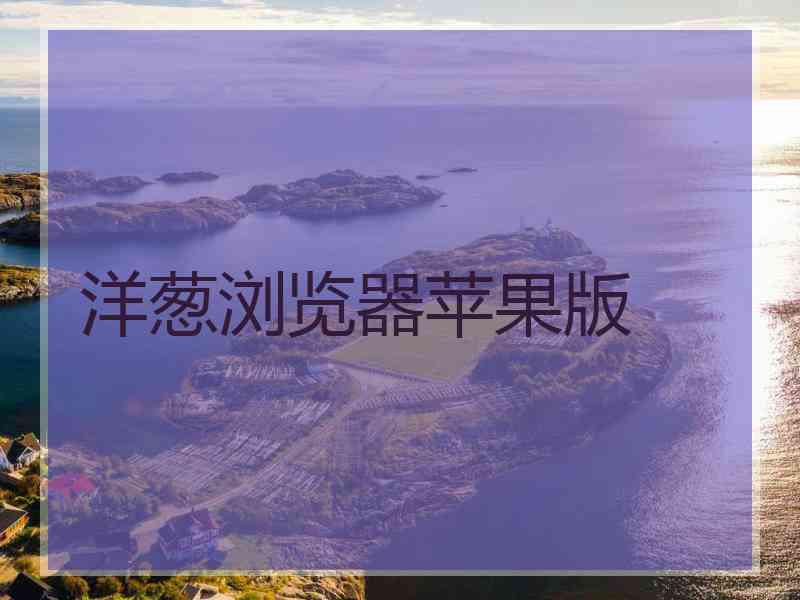 洋葱浏览器苹果版