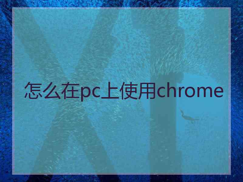 怎么在pc上使用chrome