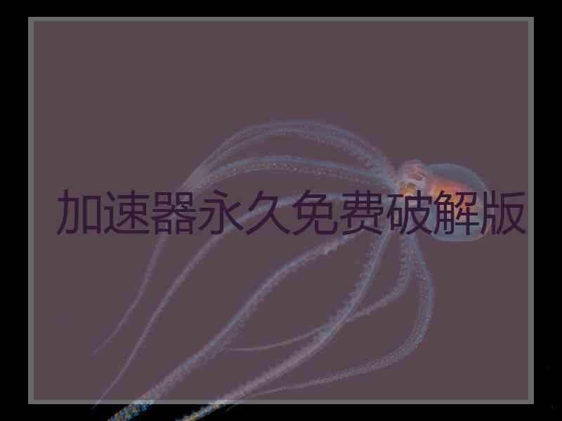 加速器永久免费破解版