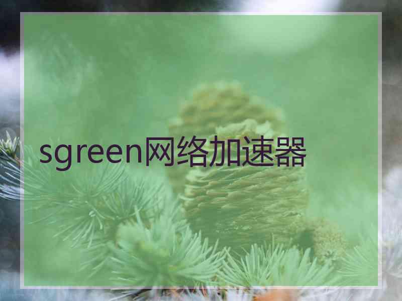 sgreen网络加速器