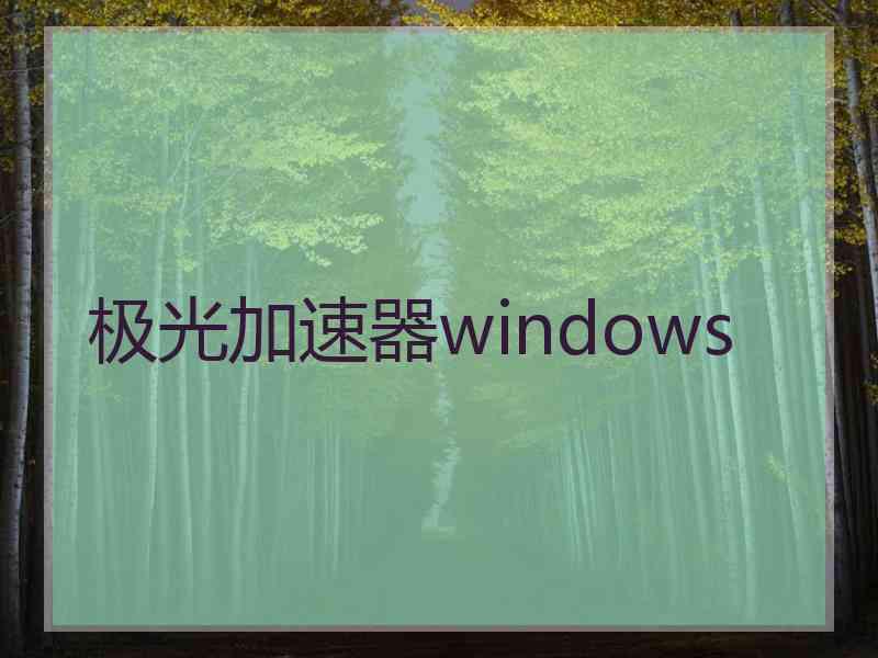 极光加速器windows