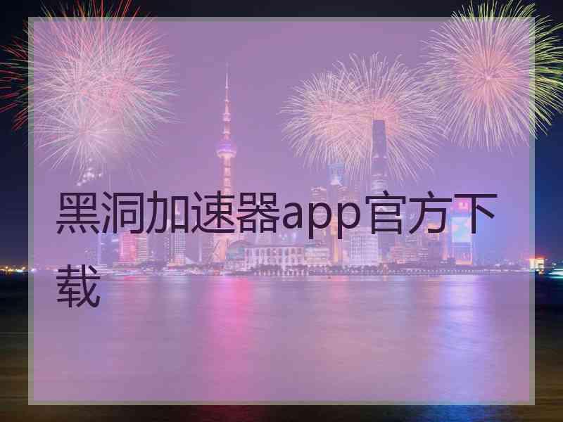 黑洞加速器app官方下载