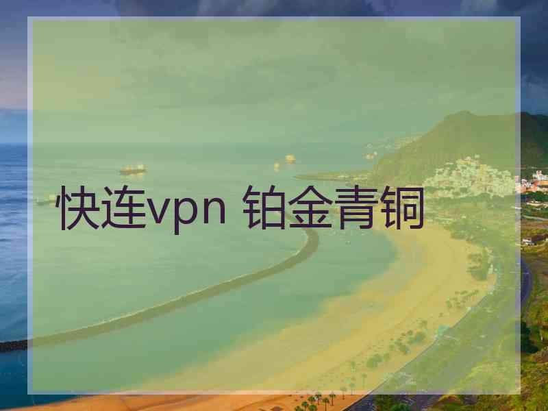 快连vpn 铂金青铜