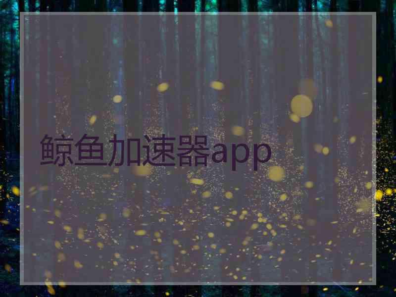 鲸鱼加速器app