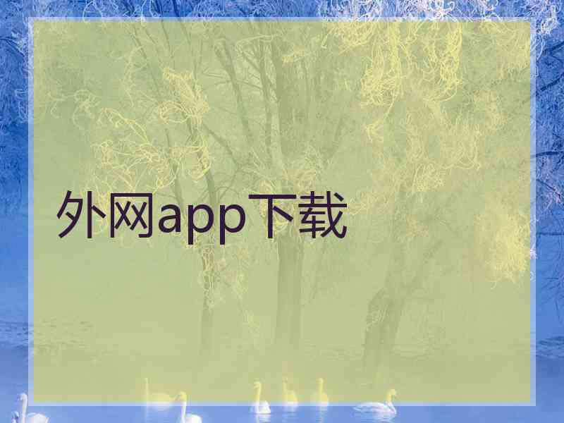 外网app下载