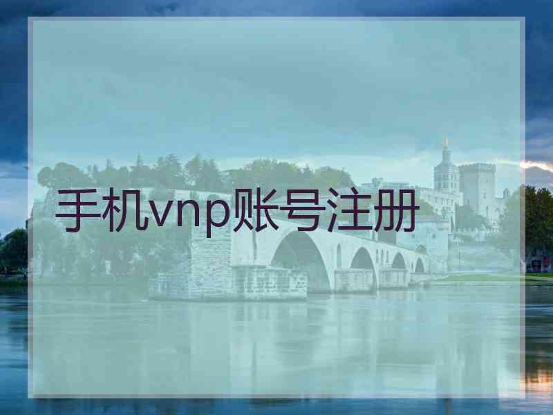 手机vnp账号注册