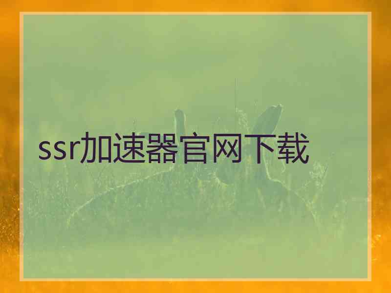 ssr加速器官网下载