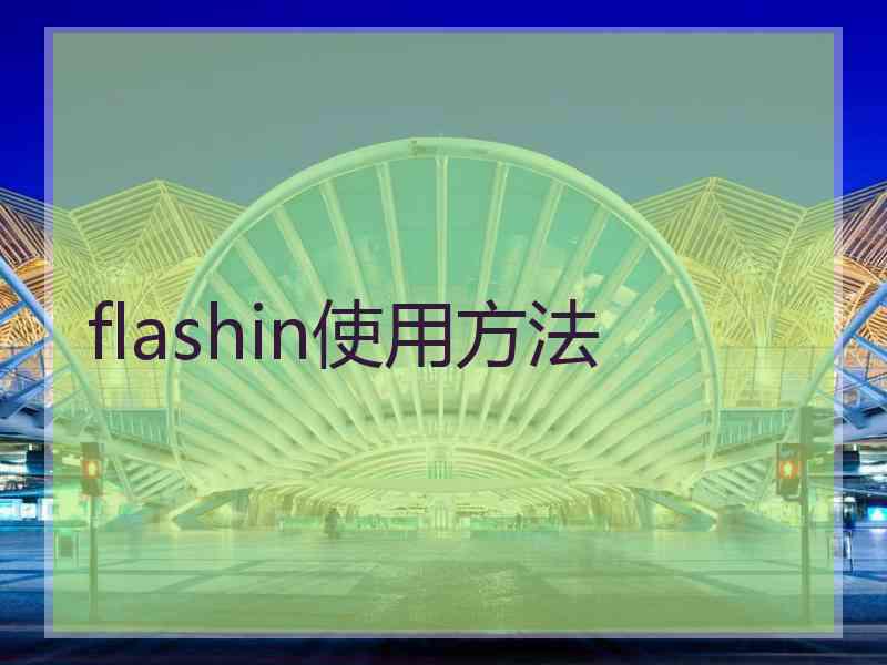 flashin使用方法