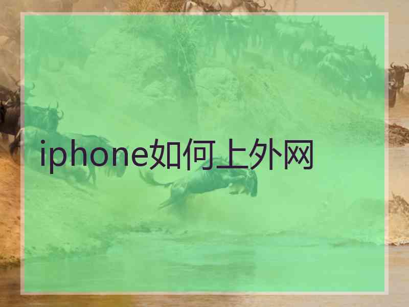 iphone如何上外网