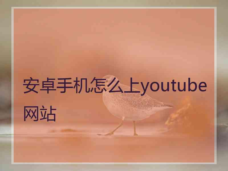 安卓手机怎么上youtube网站