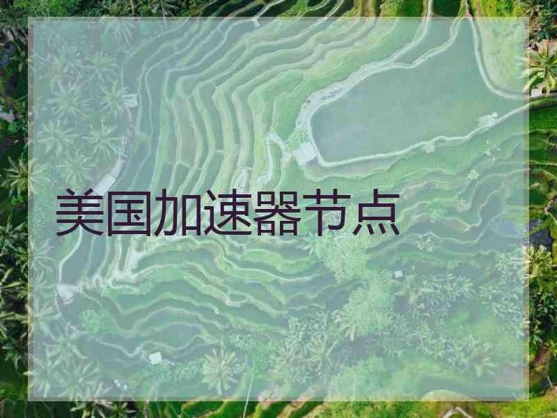 美国加速器节点