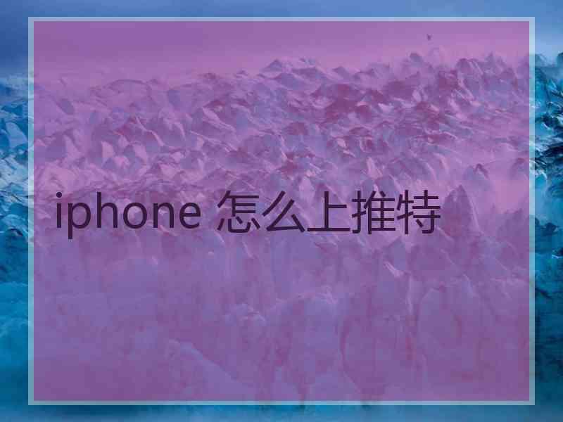 iphone 怎么上推特