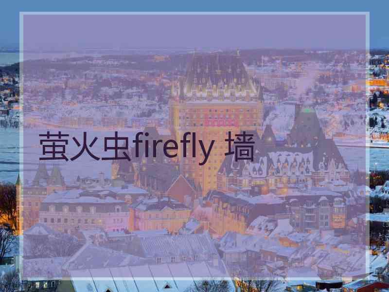 萤火虫firefly 墙