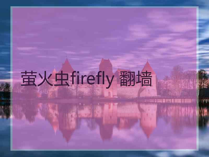 萤火虫firefly 翻墙