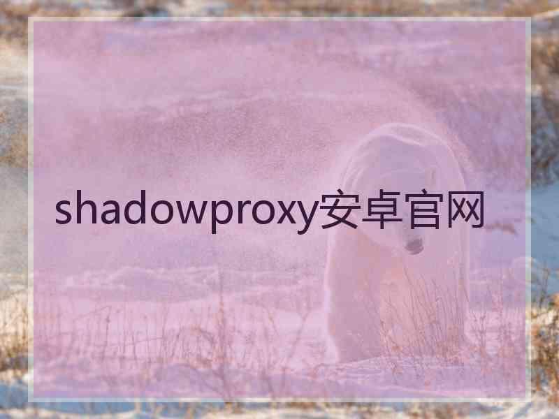 shadowproxy安卓官网