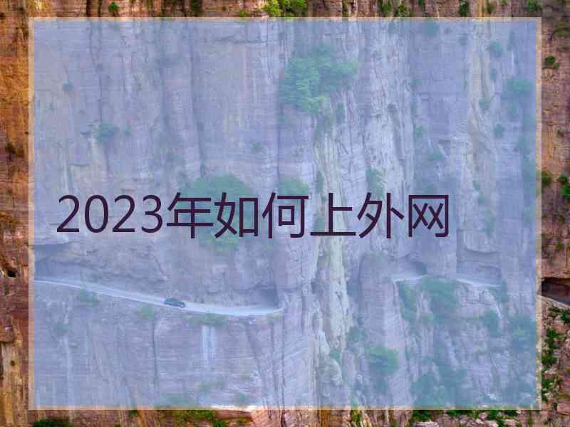 2023年如何上外网