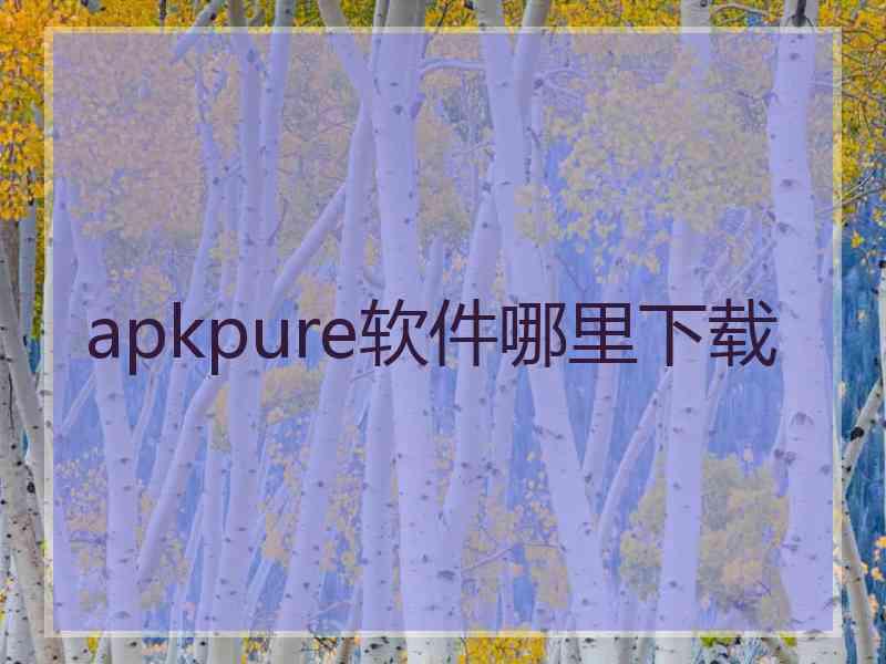 apkpure软件哪里下载