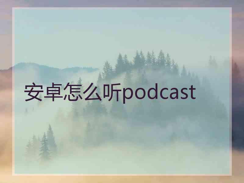 安卓怎么听podcast