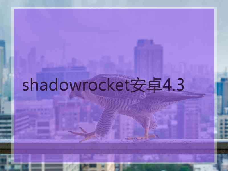 shadowrocket安卓4.3