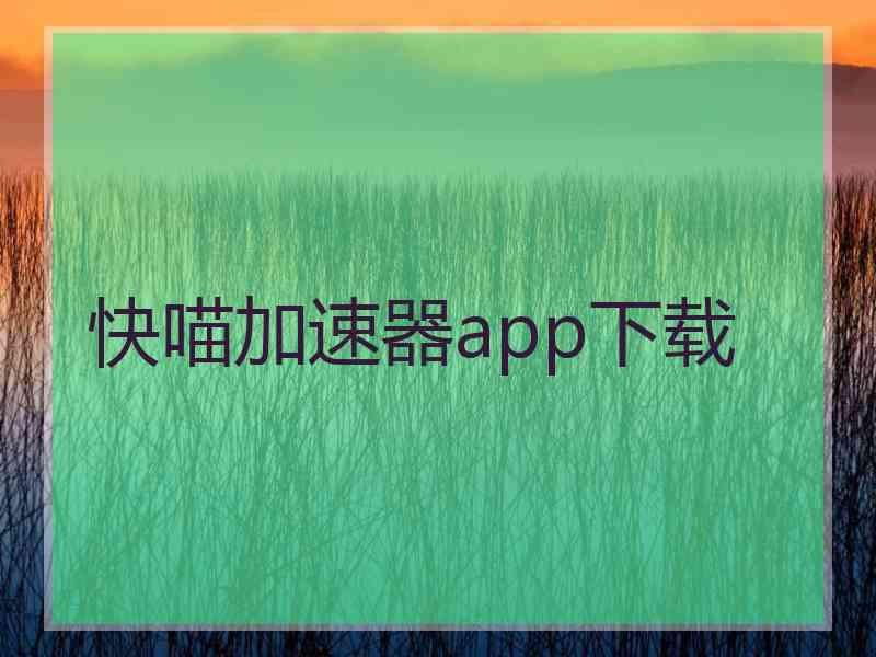 快喵加速器app下载