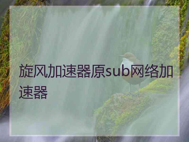 旋风加速器原sub网络加速器